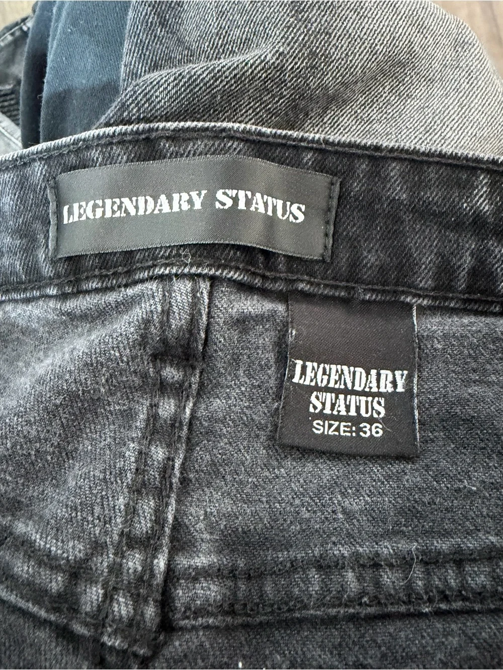Legendary Status Black Distressed Moto Jeans Patchwork Y2K Streetwear Skinny